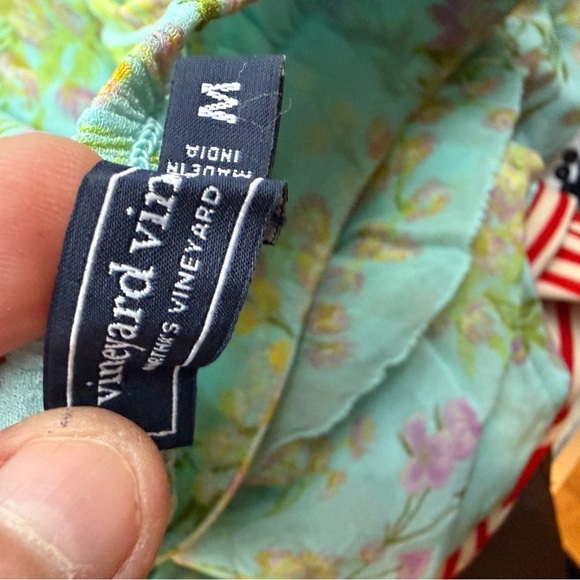 Vineyard Vines, blue floral tiered, ruffle maxi. Medium. - Picture 8 of 9